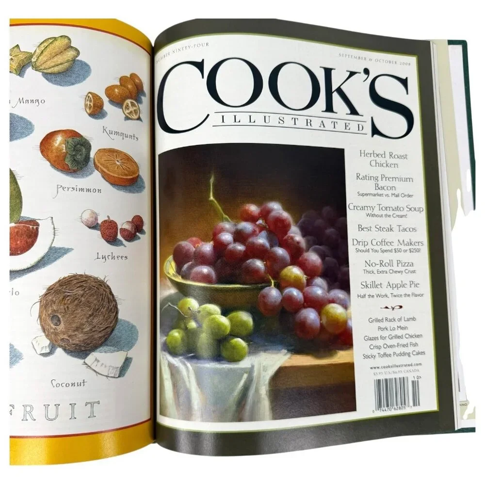 Cooks Illustrated 2008 Annual Cookbook Hardcover Bound Volume‎ Complete Year